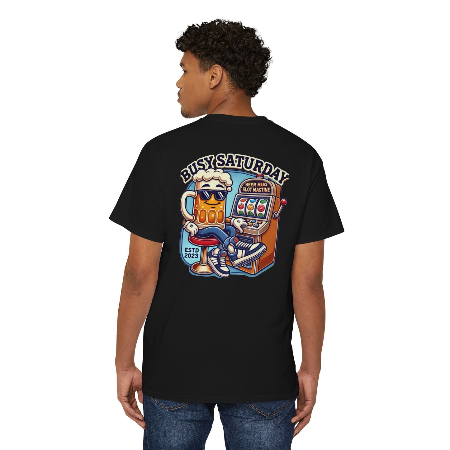 Busy Saturday Heavy Cotton Pocket Tee -