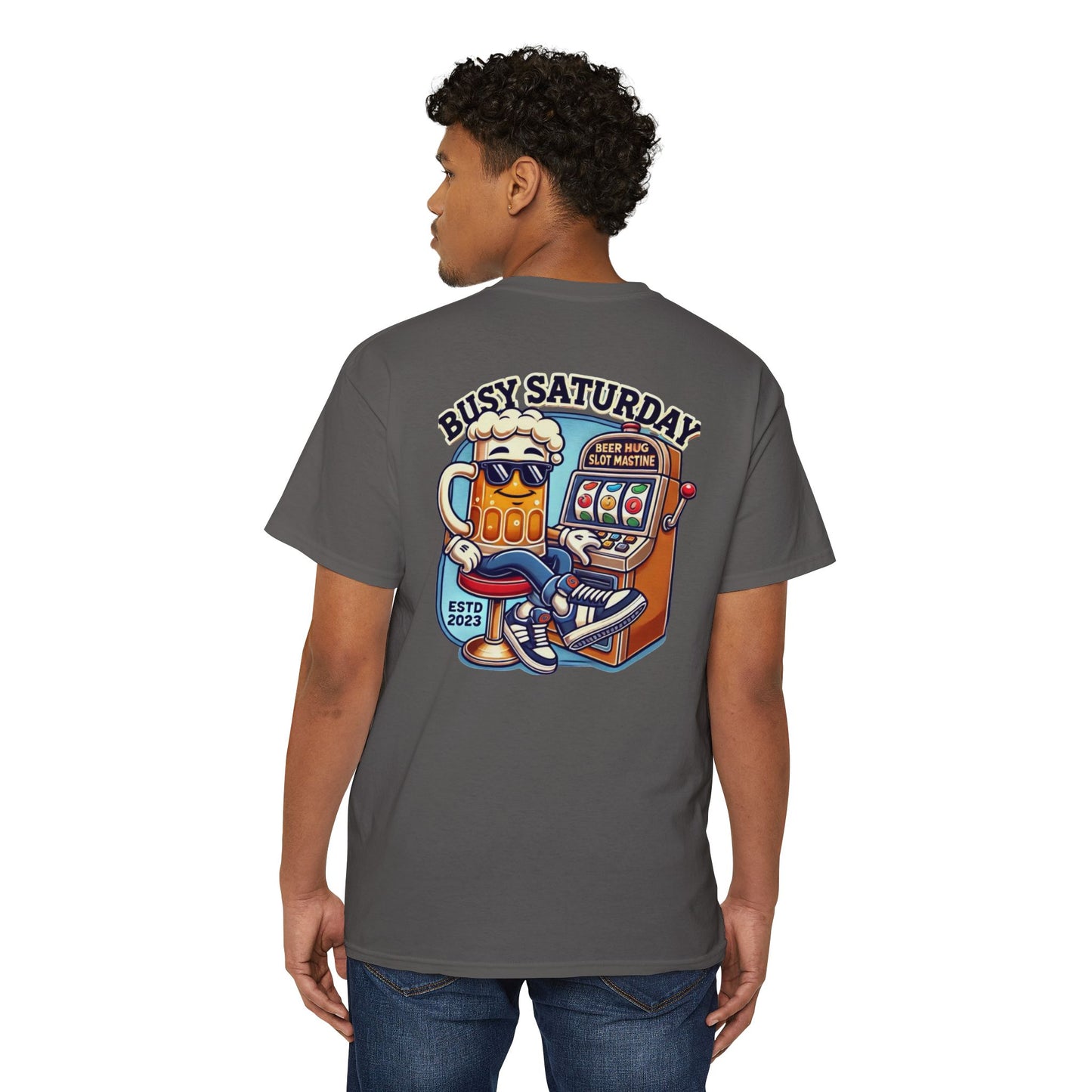 Busy Saturday Heavy Cotton Pocket Tee -