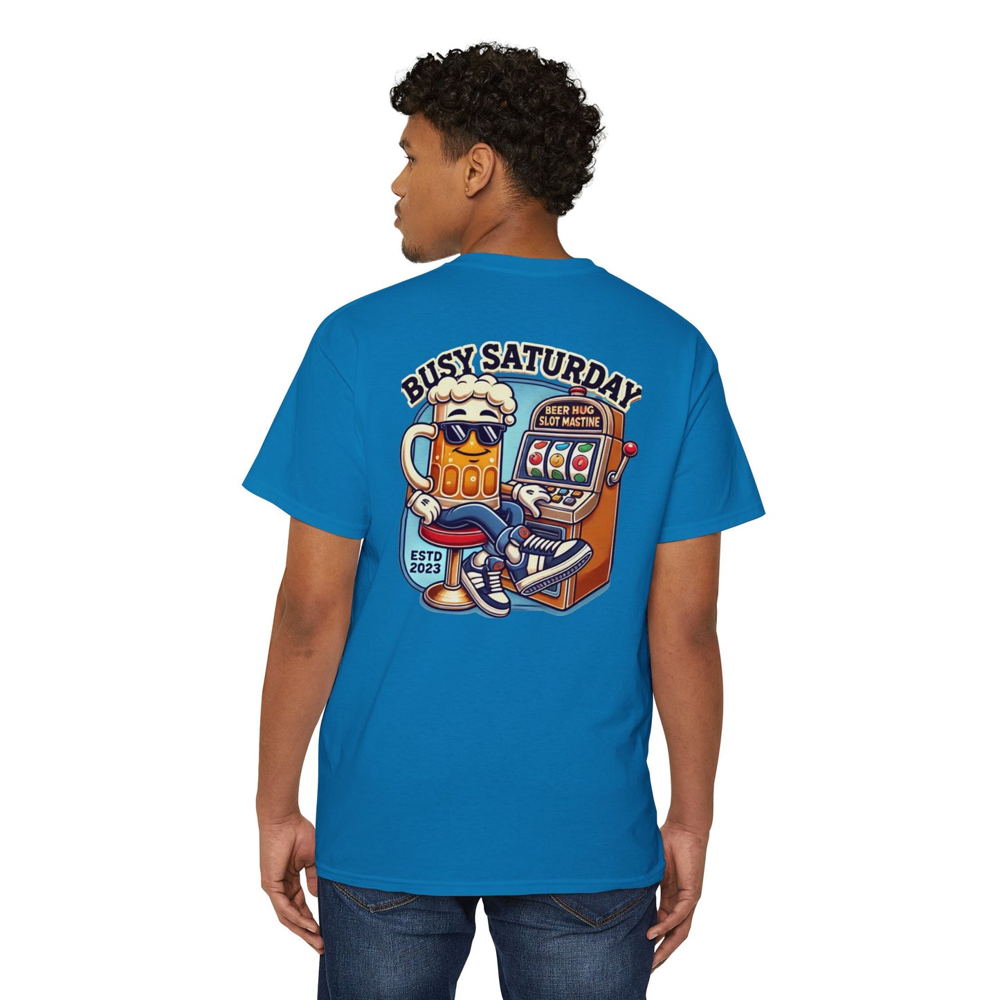 Busy Saturday Heavy Cotton Pocket Tee -