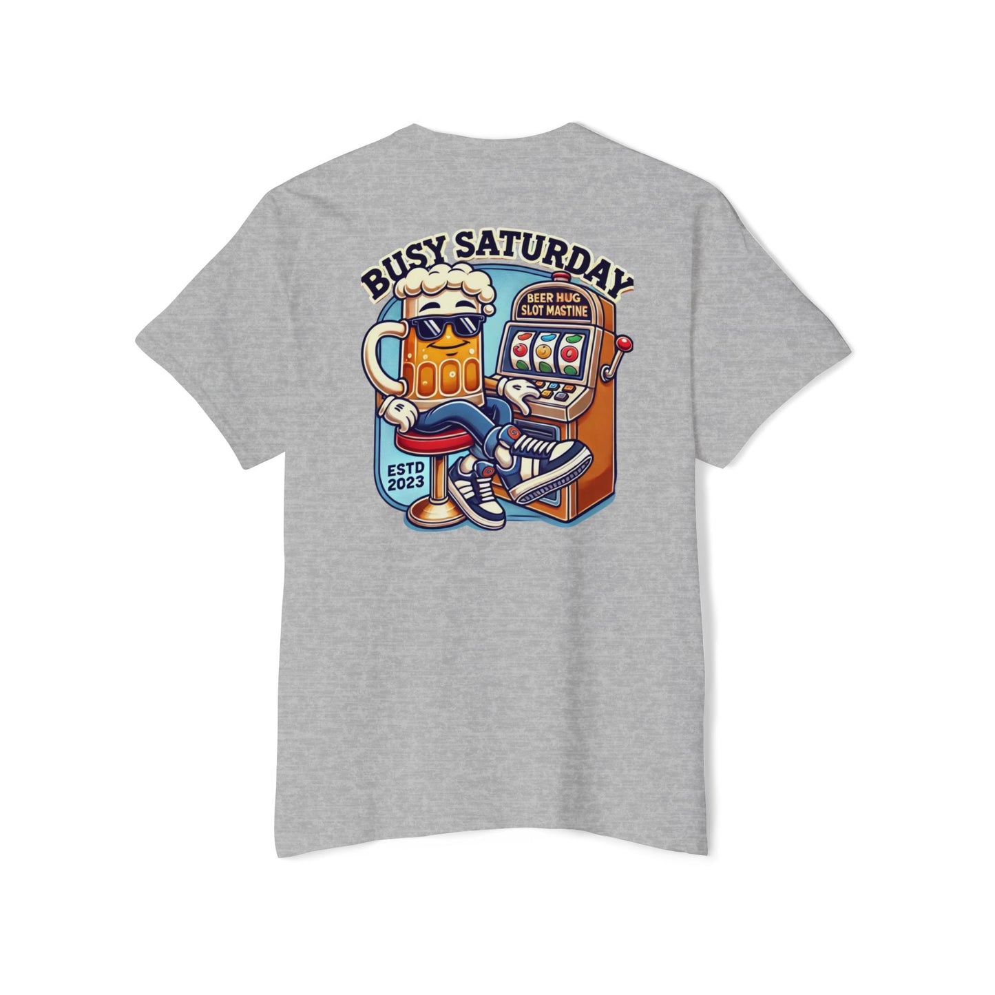 Busy Saturday Unisex Heavy Cotton Pocket Tee - Fun Graphic Beer Design